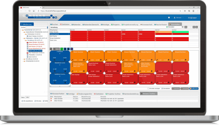 Consens Zeiterfassung - Dienstplanung