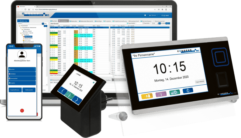 Consens Zeiterfassung - Erfassungsmöglichkeiten