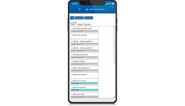 Consens Zeiterfassung - Mobile Handy-Erfassung